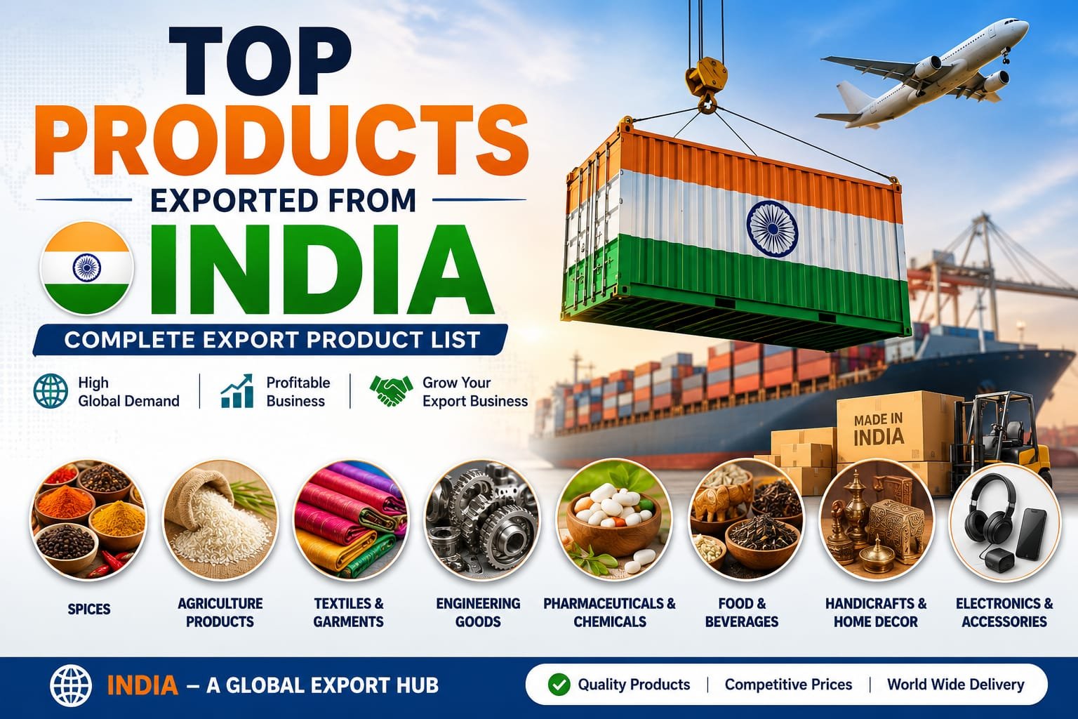 Top Products Exported from India – Complete Export Product List 2026